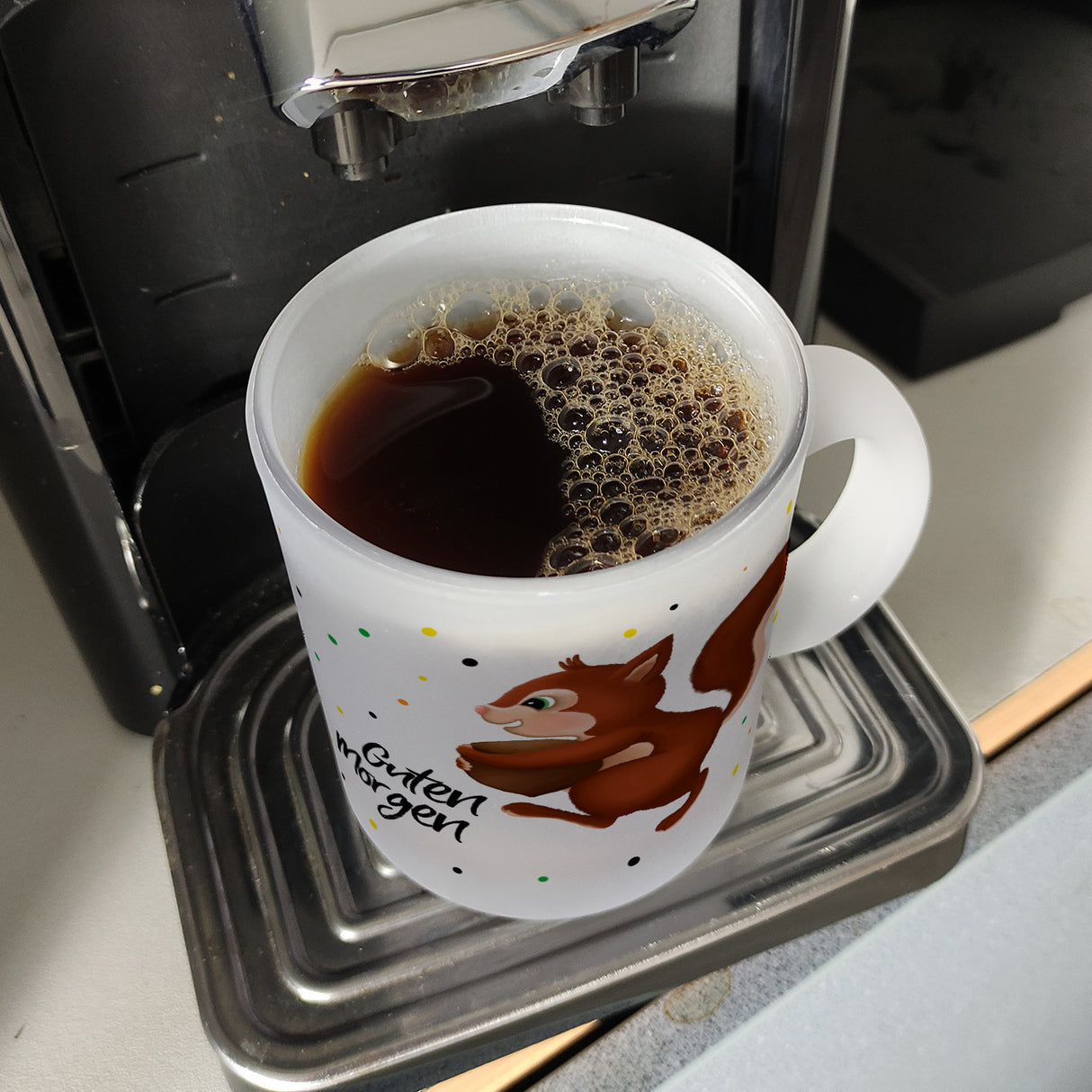 Guten Morgen Eichhörnchen Kaffeebecher