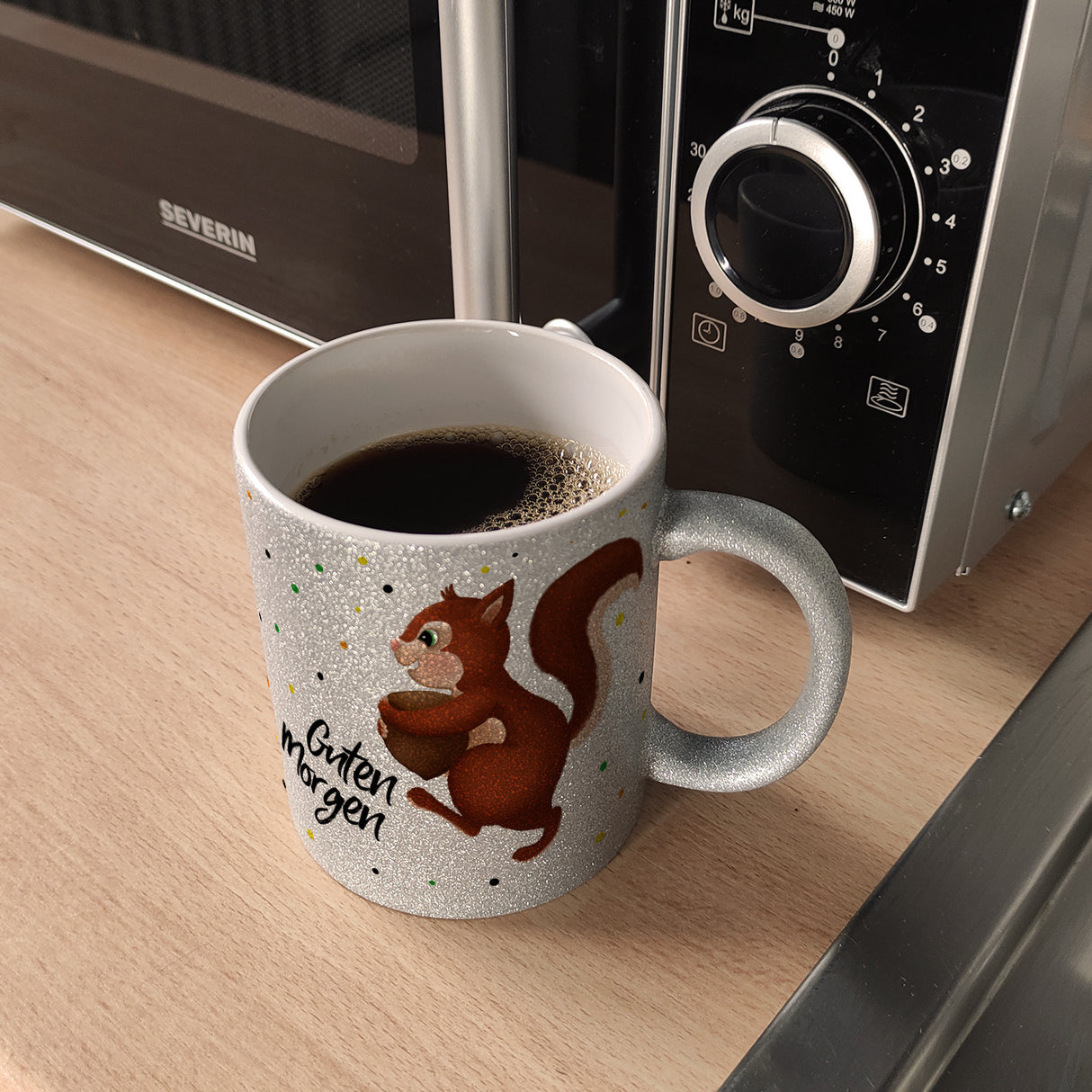 Guten Morgen Eichhörnchen Kaffeebecher
