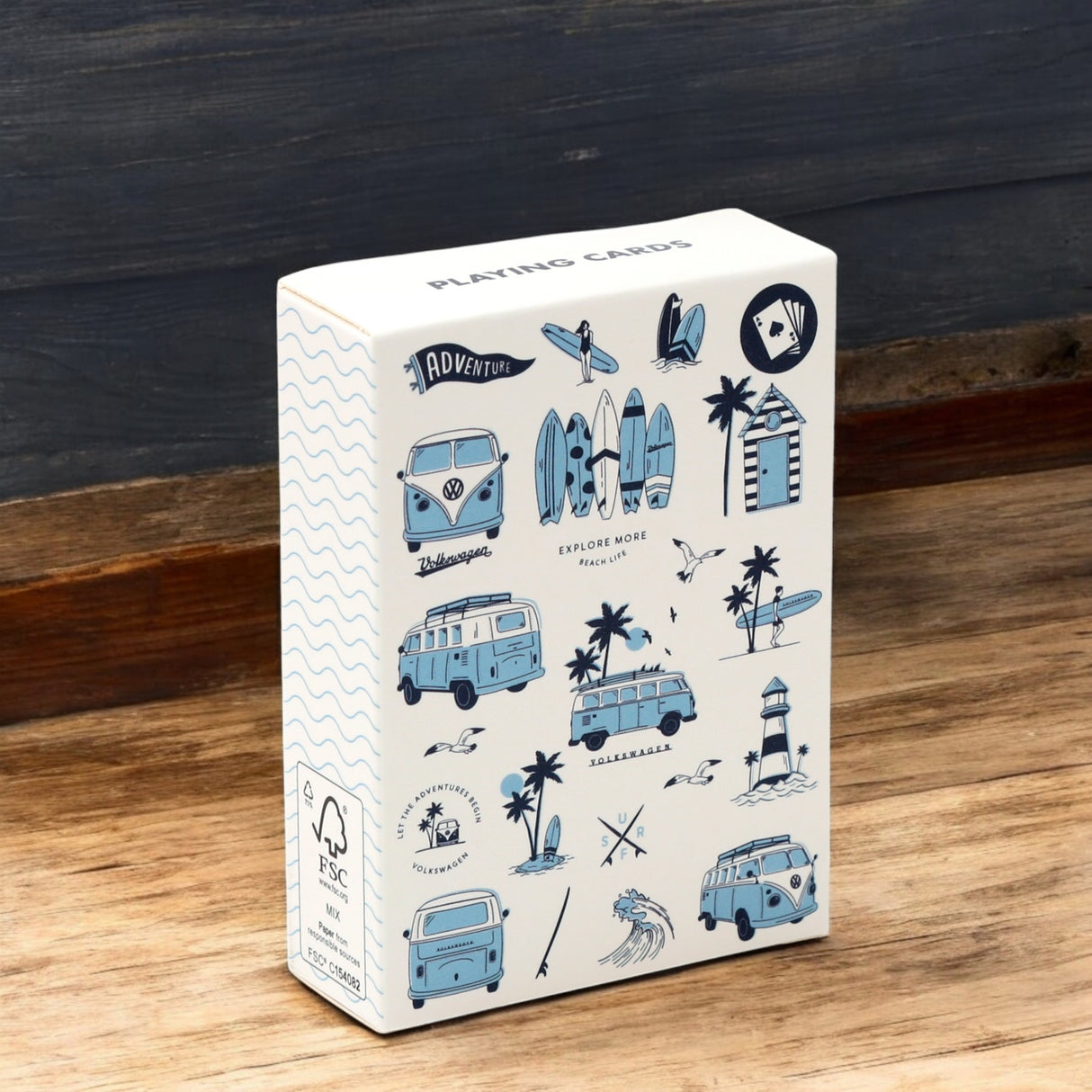 Volkswagen VW T1 Camper Bus Spielkarten-Set mit 52 Karten