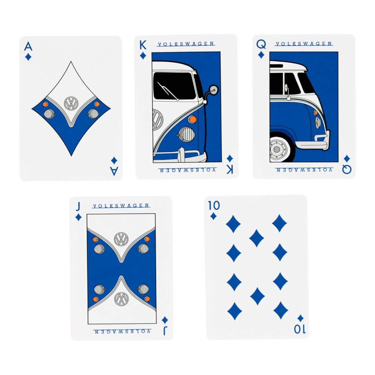 Bulli Volkswagen VW T1 Camper Bus Spielkarten mit 52 Karten