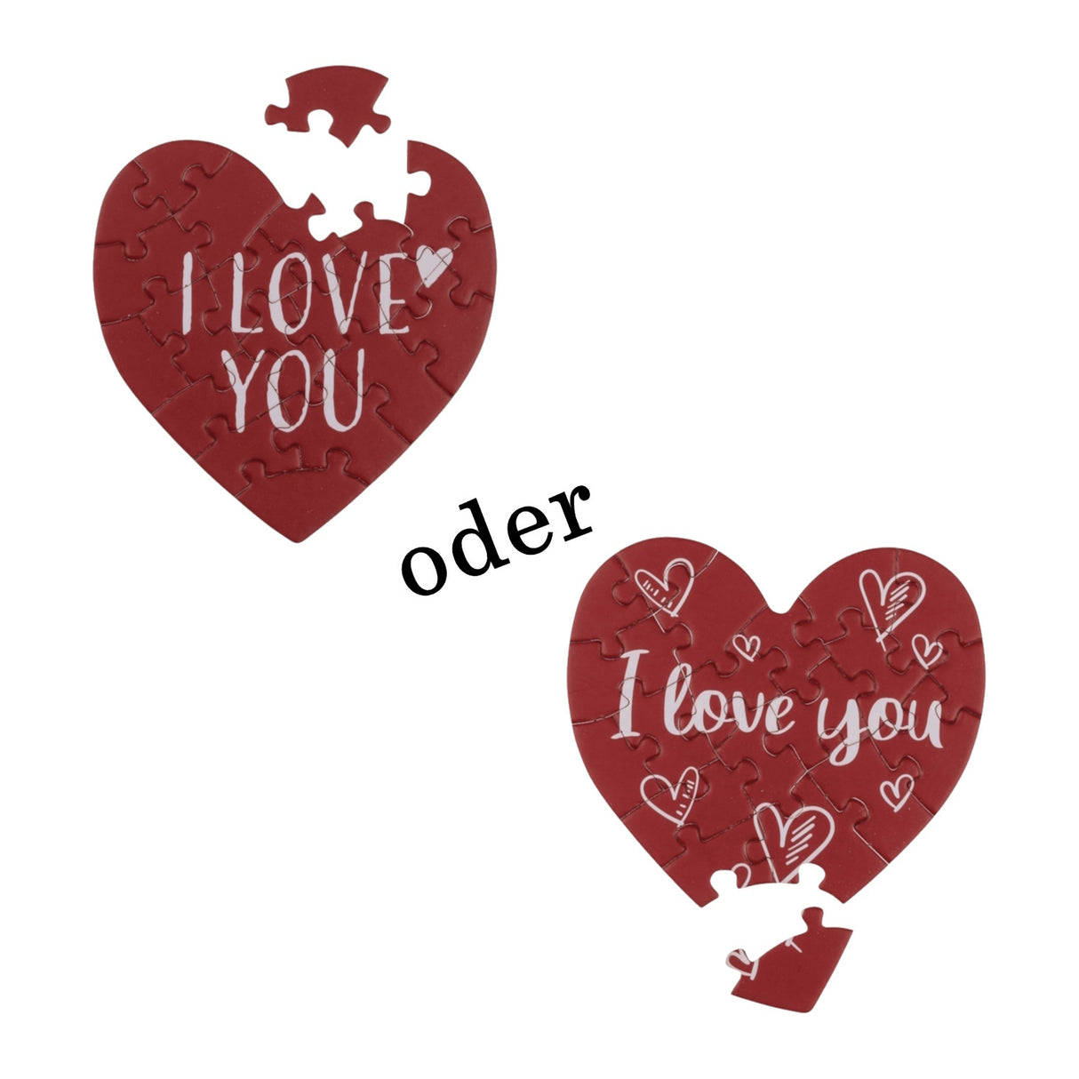 Valentinstag Herz Puzzle in zufälliger Variante