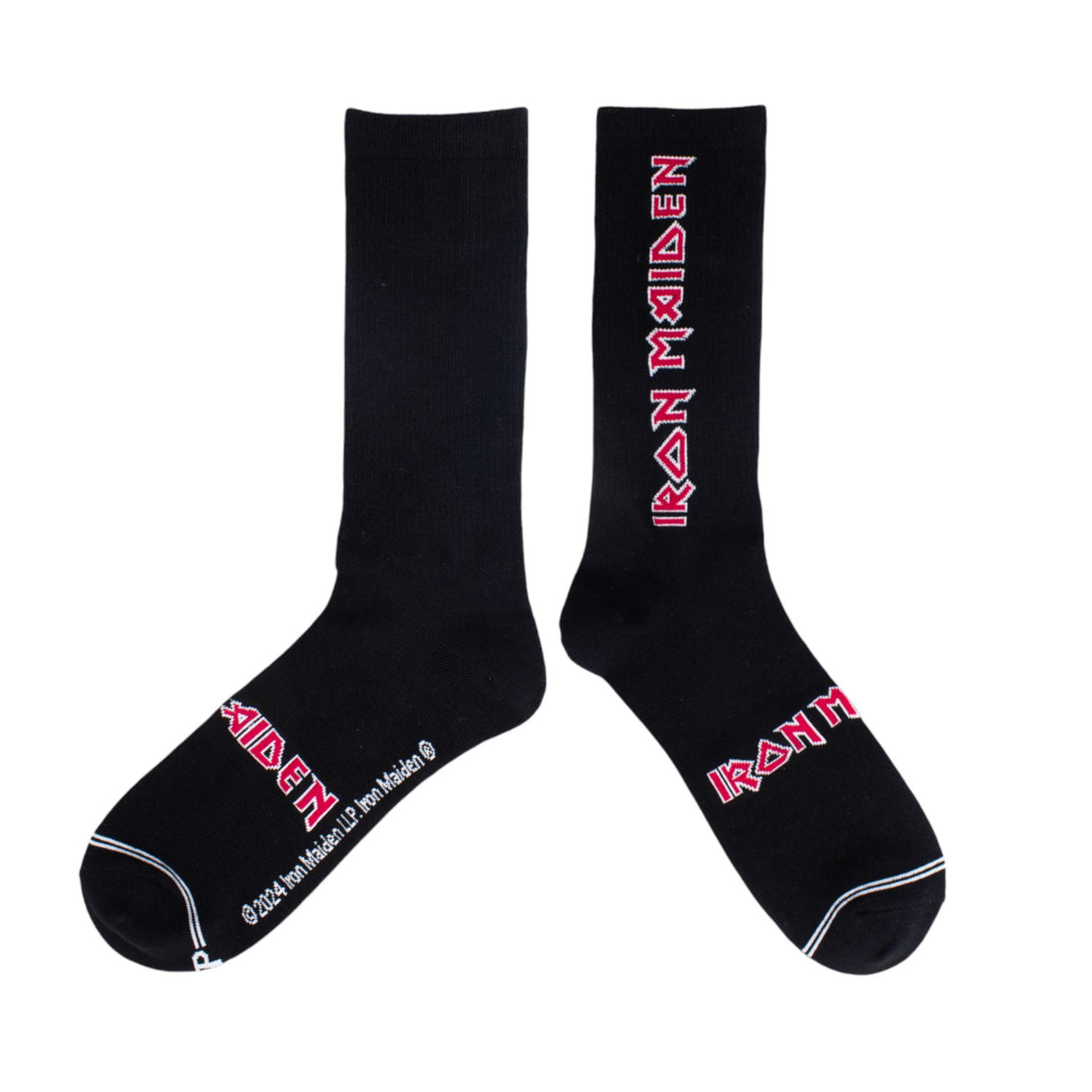 Iron Maiden Schriftzug Socken Fanartikel Strümpfe in 40-46 (3 Paar)