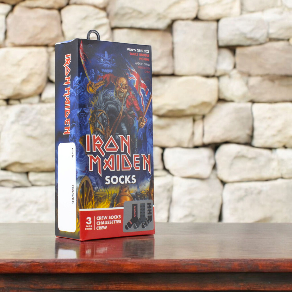 Iron Maiden Schriftzug Socken Fanartikel Strümpfe in 40-46 (3 Paar)