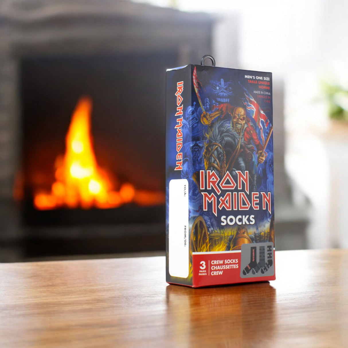 Iron Maiden Schriftzug Socken Fanartikel Strümpfe in 40-46 (3 Paar)