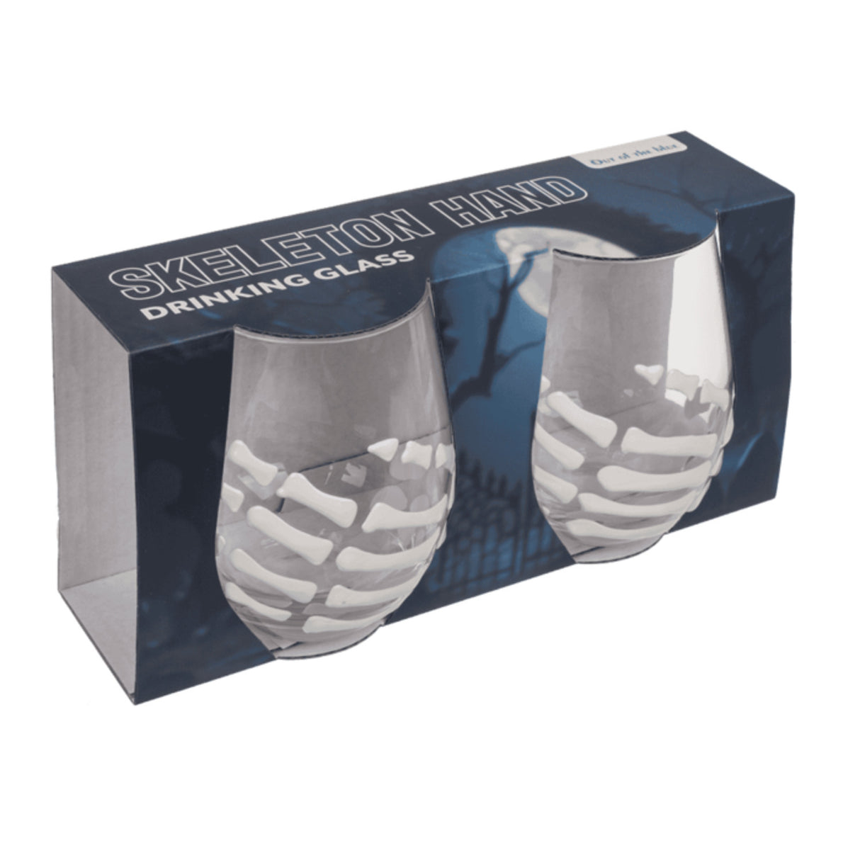 Skelett-Hand Trinkglas im 2er Set Halloween Deko