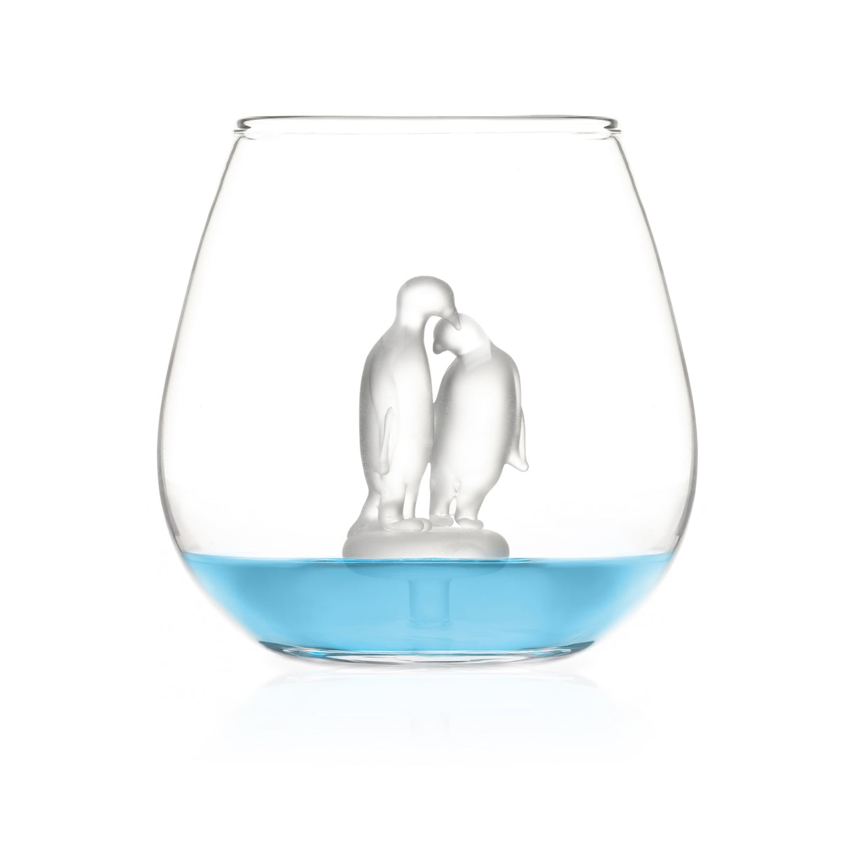 Pinguin Glas - Trinkglas mit Pinguinpaar