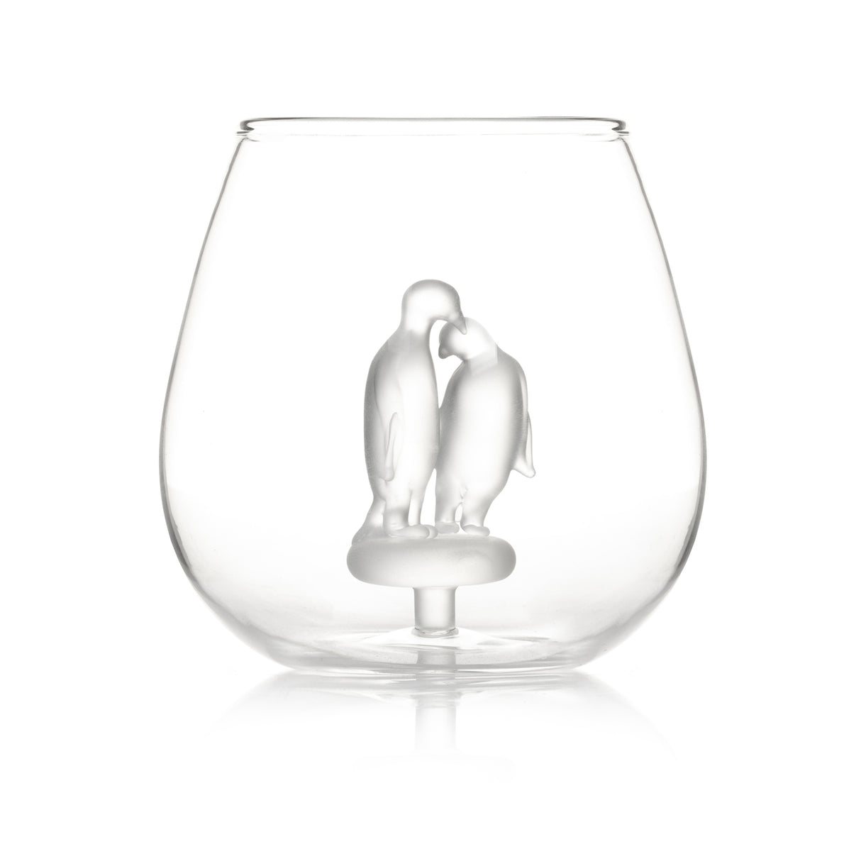 Pinguin Glas - Trinkglas mit Pinguinpaar