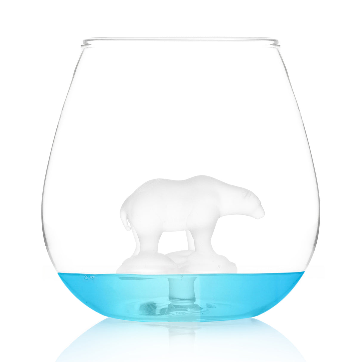 Eisbär Glas - Trinkglas mit Polarbär auf Eisscholle