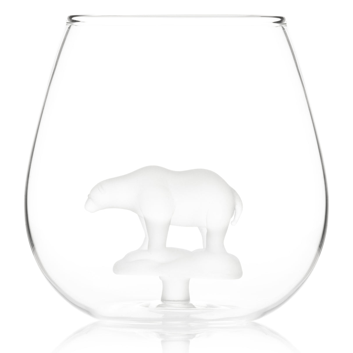 Eisbär Glas - Trinkglas mit Polarbär auf Eisscholle