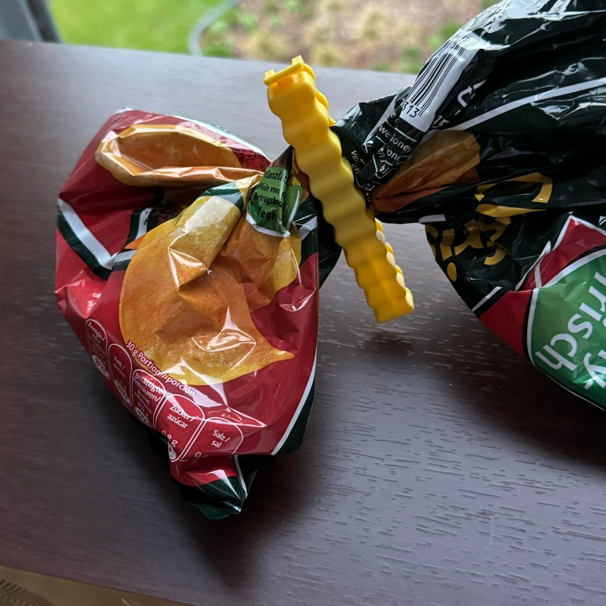 Pommes frites Verschlussclip Fast Food Tütenclips im 12er Set