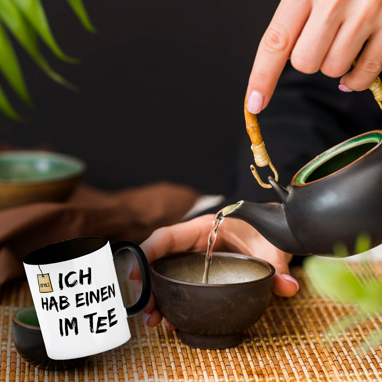 Kaffeebecher mit Spruch: Ich hab einen im Tee
