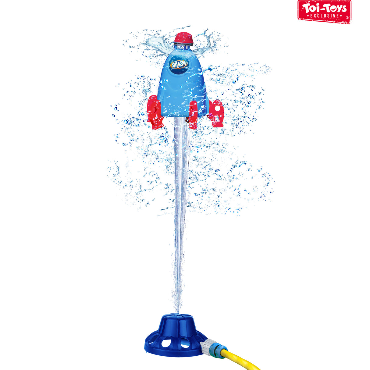 Raketenstart Wasserspielzeug Rakete mit 360 Grad Rotation und Anschlussmaterial