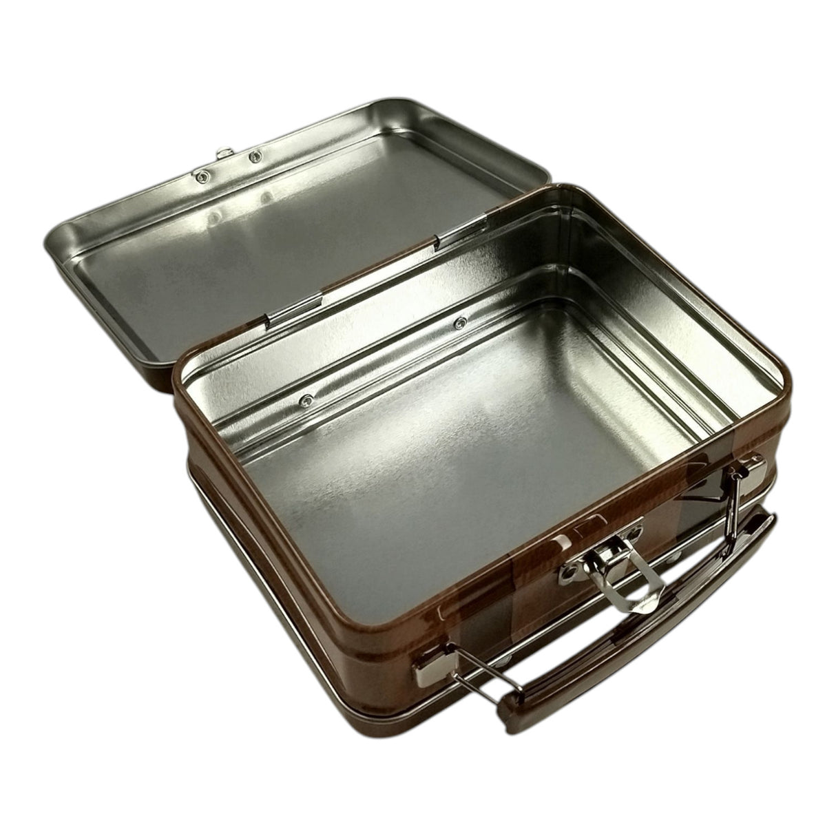 Reisekoffer Metalldose mit Haltegriff
