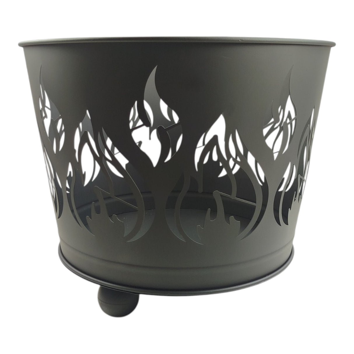 Feuerkorb mit Flammenmotiv - Lagerfeuer Feuertonne