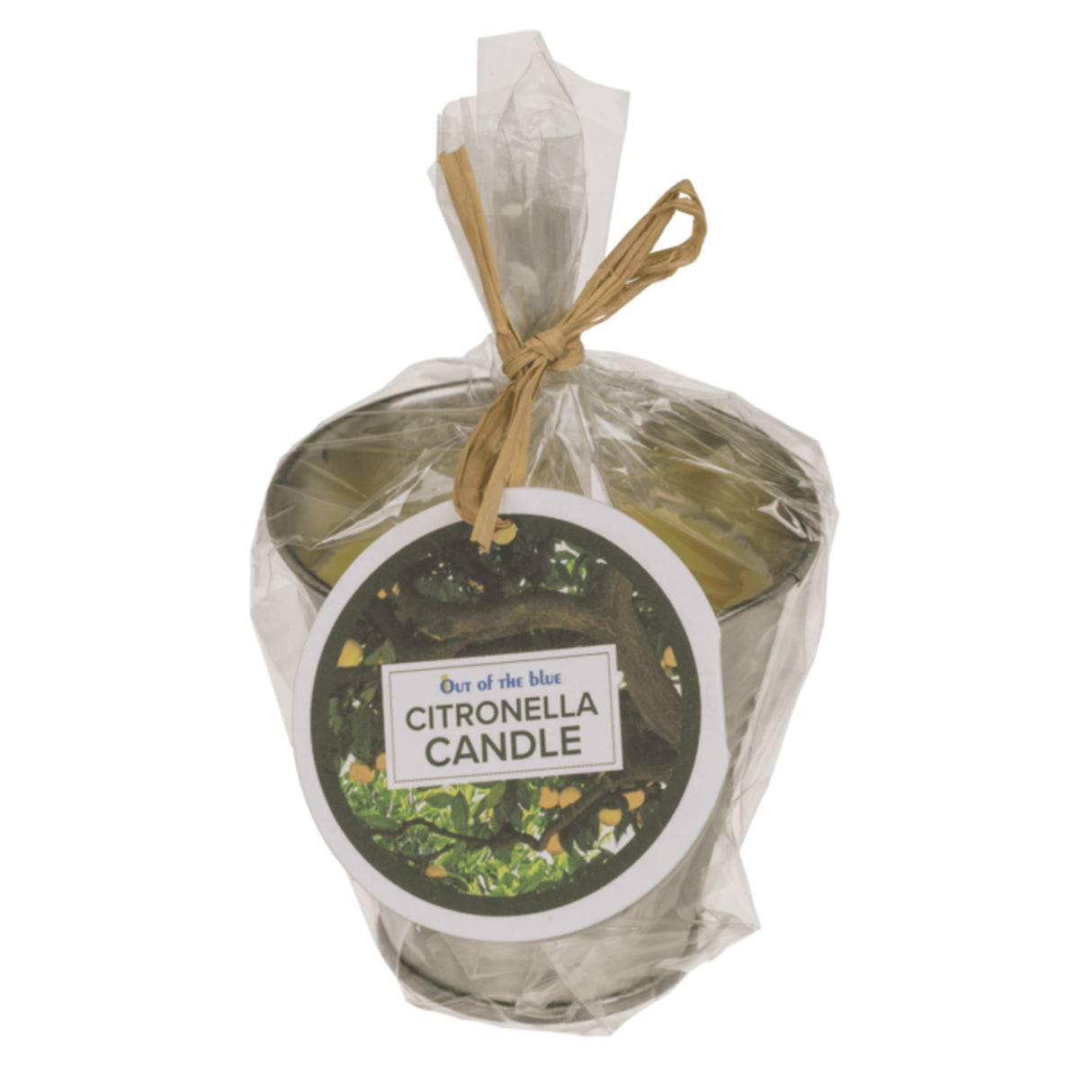 Citronella Kerze mit Zitronen Duft im Zink‐Topf