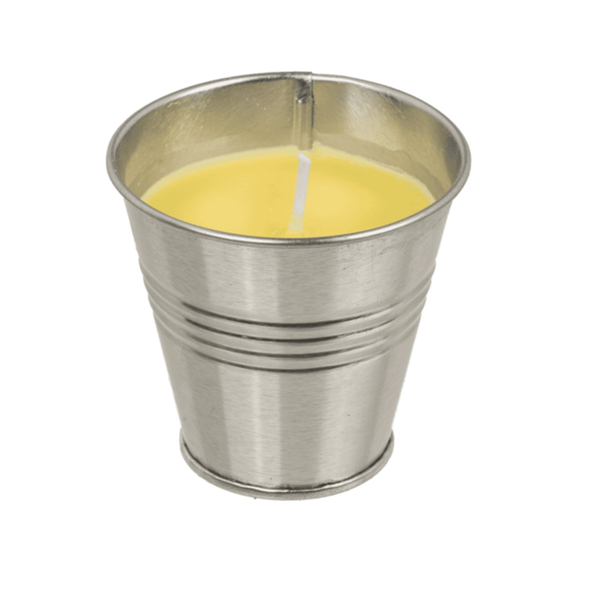 Citronella Kerze mit Zitronen Duft im Zink‐Topf