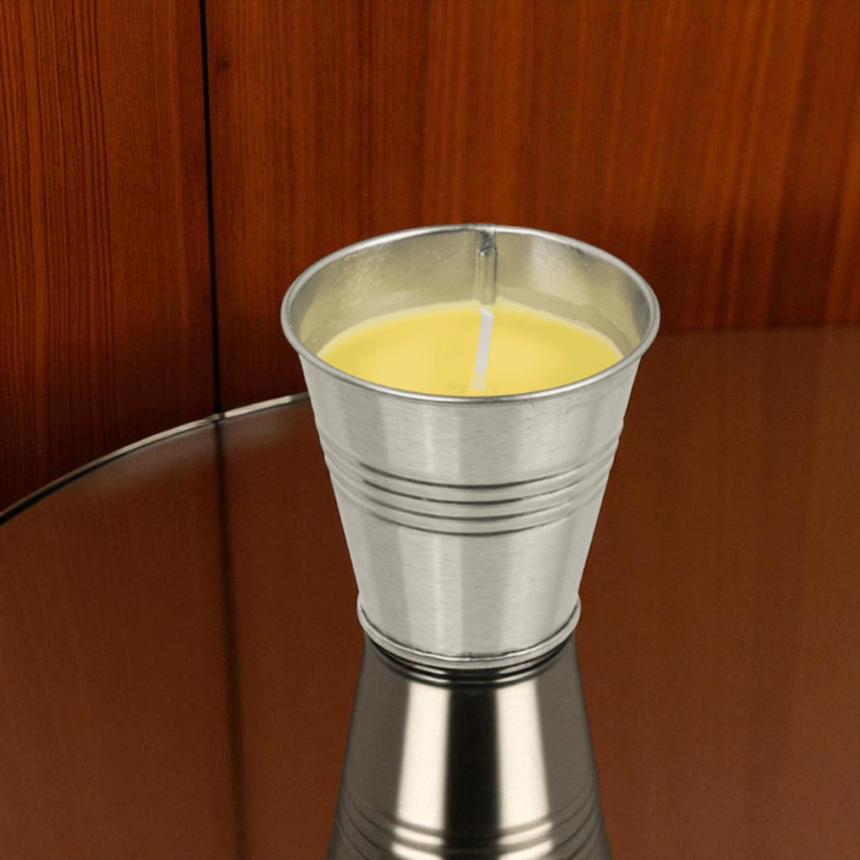 Citronella Kerze mit Zitronen Duft im Zink‐Topf