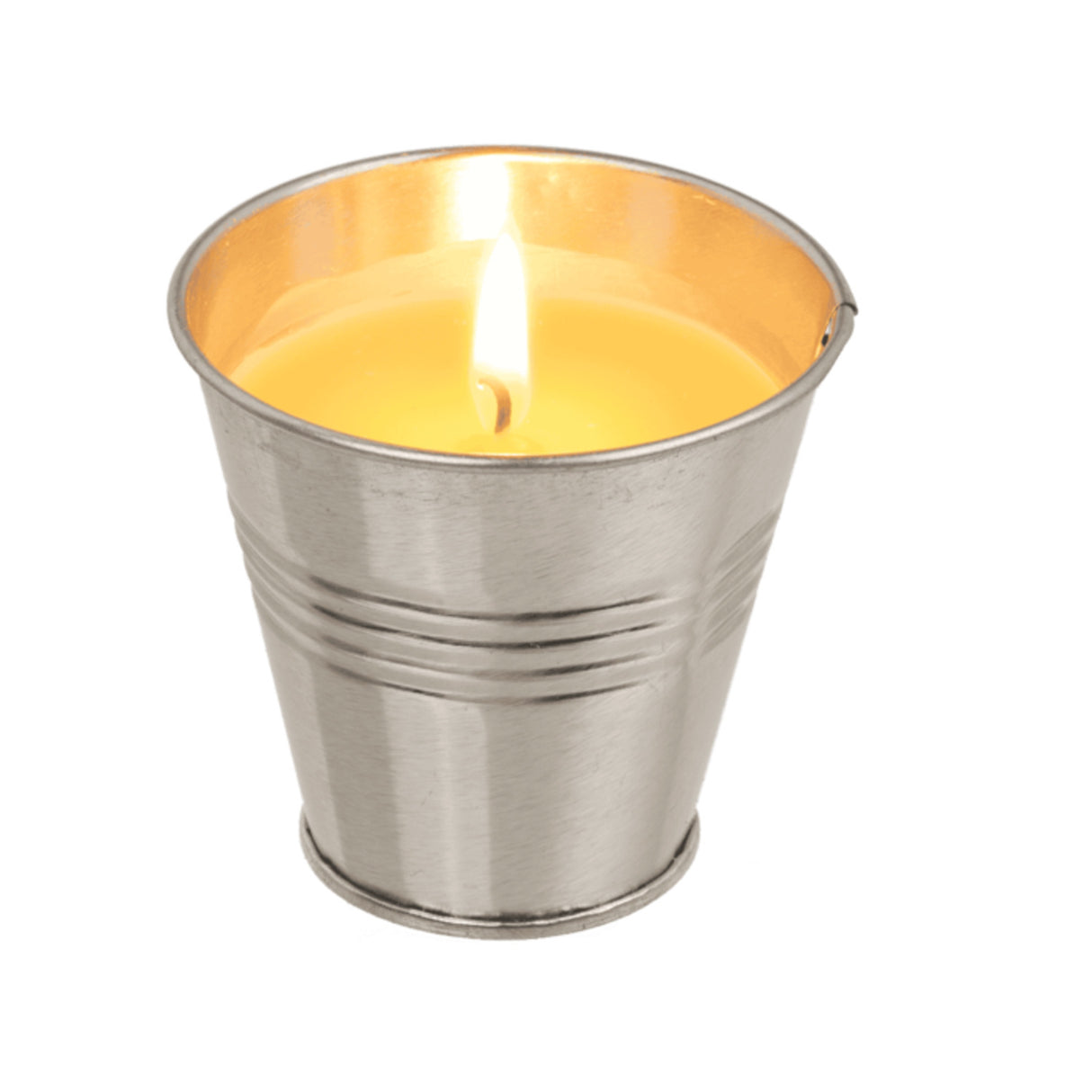 Citronella Kerze mit Zitronen Duft im Zink‐Topf