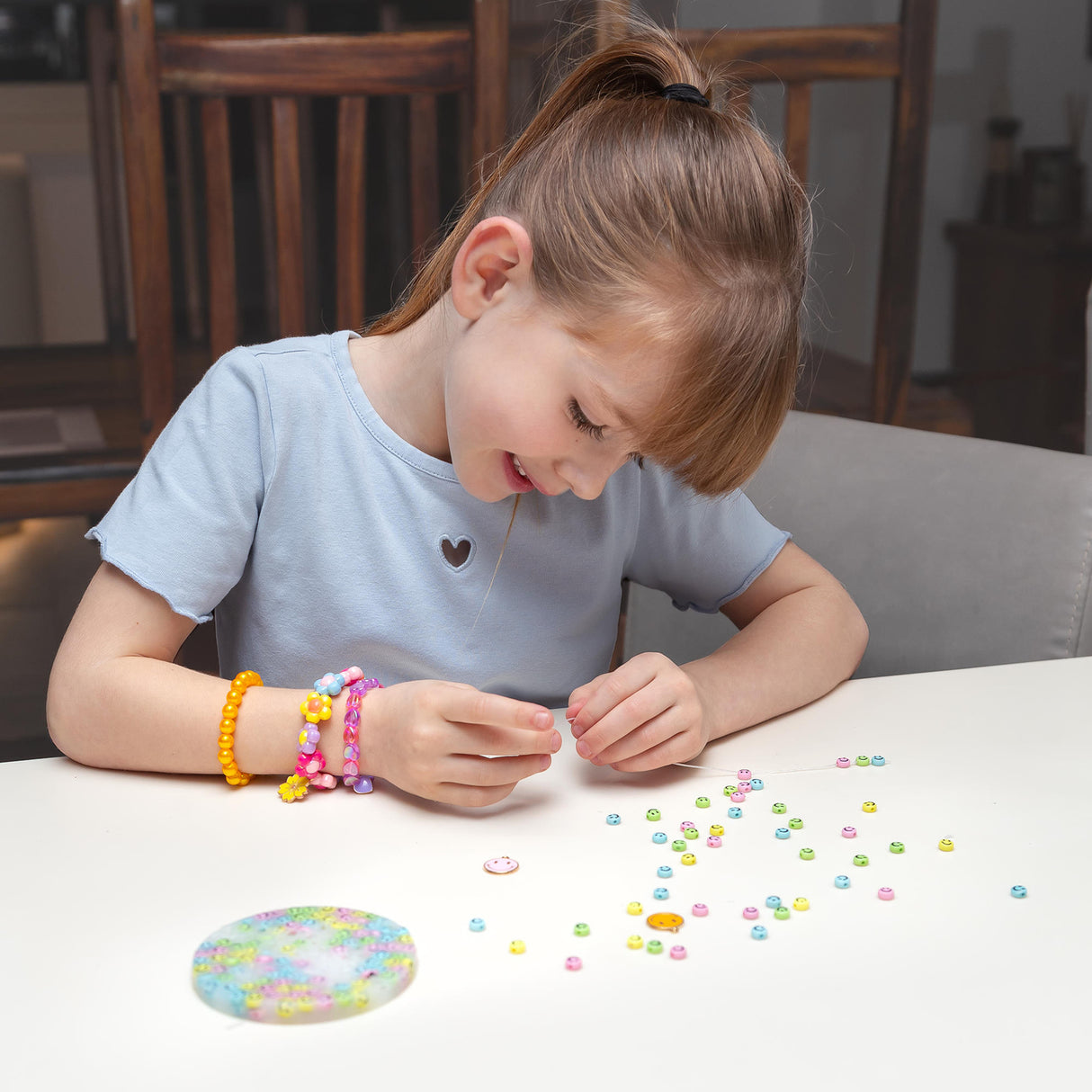 Smile Gesichter Bastelset Pastell Armband DIY Set