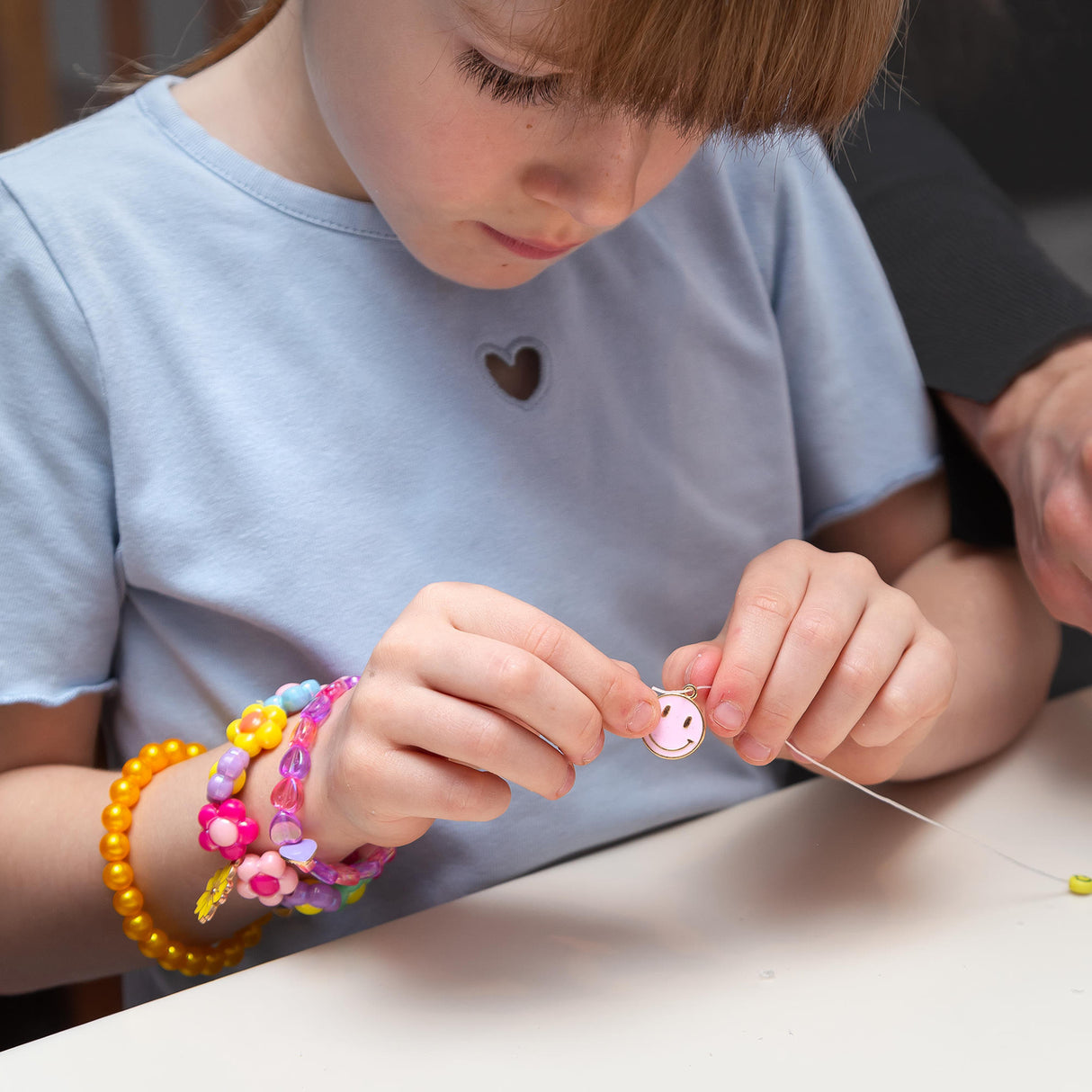 Smile Gesichter Bastelset Pastell Armband DIY Set