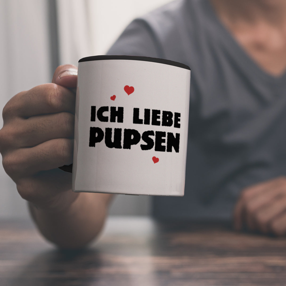 Ich liebe pupsen Furz Kaffeebecher