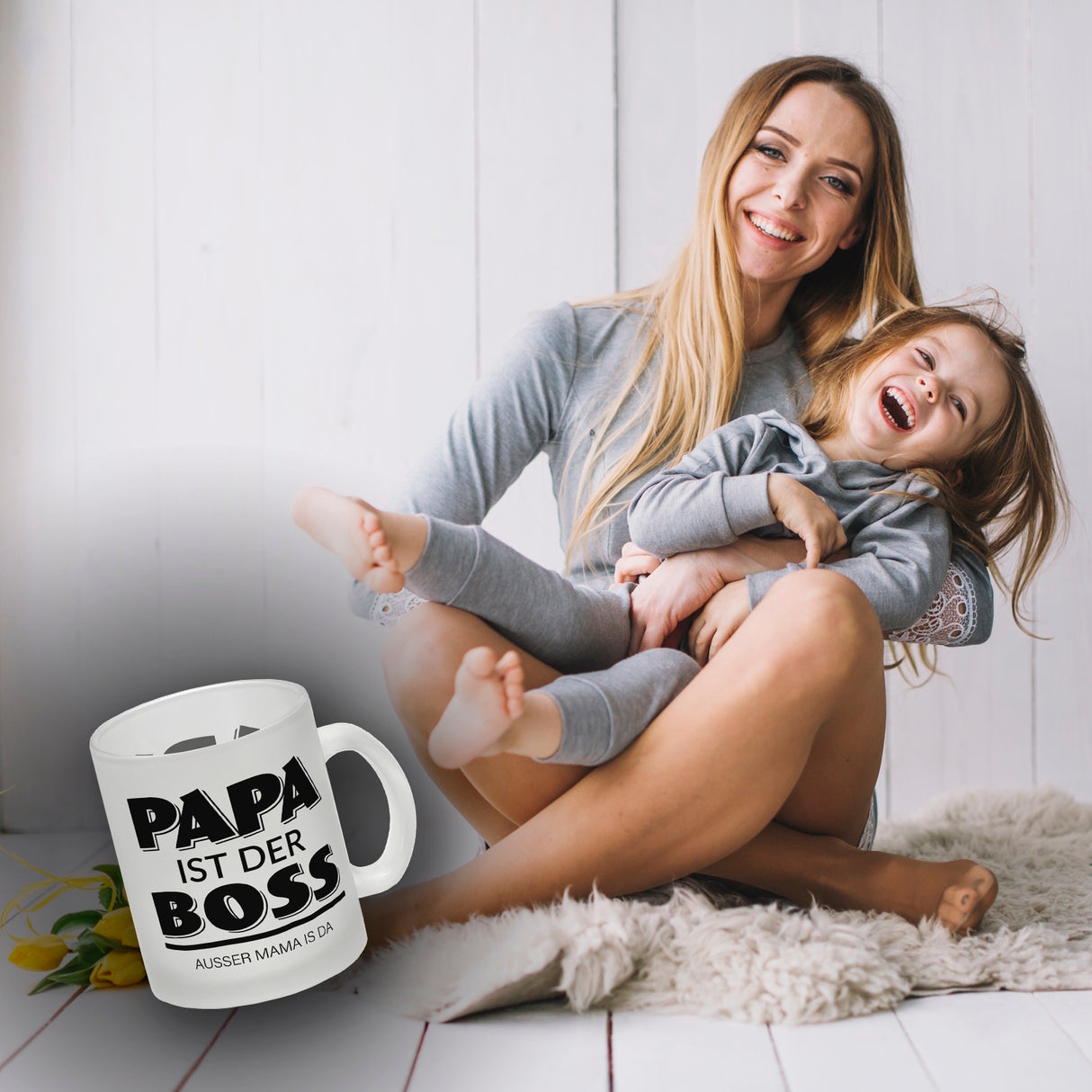 Papa ist der Boss. Außer Mama ist da Kaffeebecher