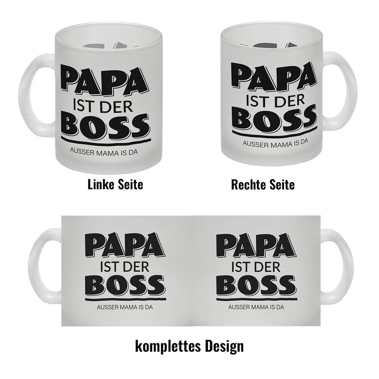 Papa ist der Boss. Außer Mama ist da Kaffeebecher