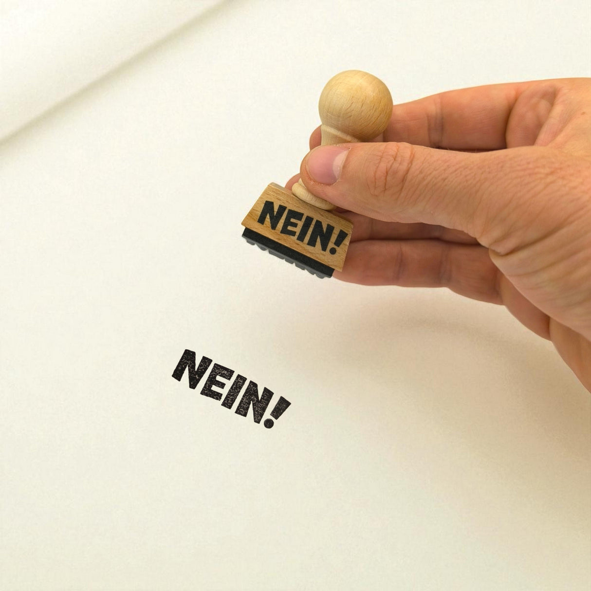 Nein! Holzstempel