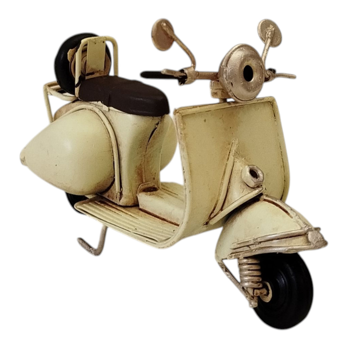 Retro Motorroller Dekoartikel aus Metall in weiß
