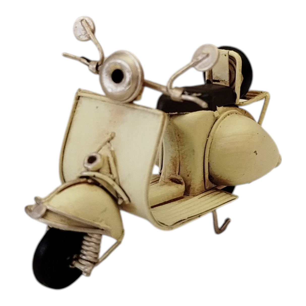 Retro Motorroller Dekoartikel aus Metall in weiß