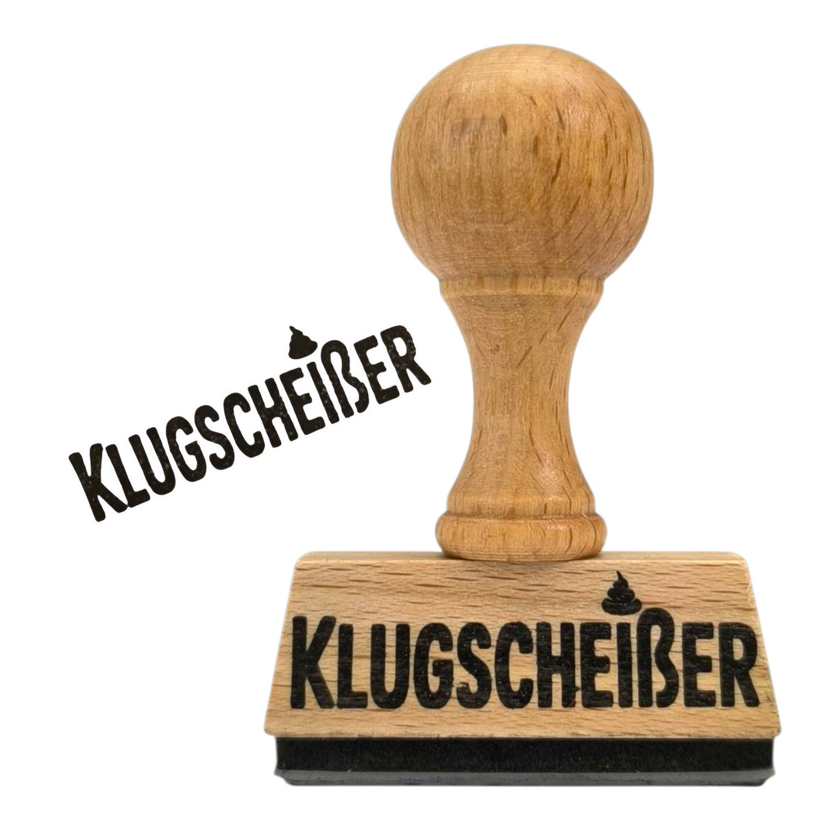 Klugscheißer Holzstempel