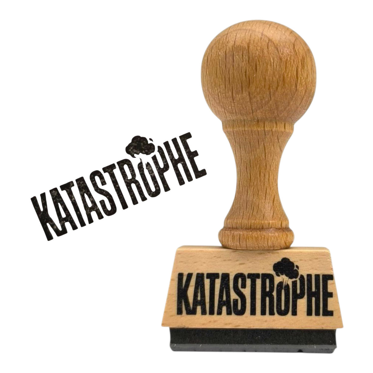 Katastrophe Holzstempel