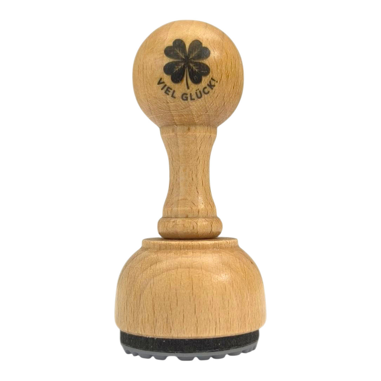 Kleeblatt Viel Glück! Holzstempel