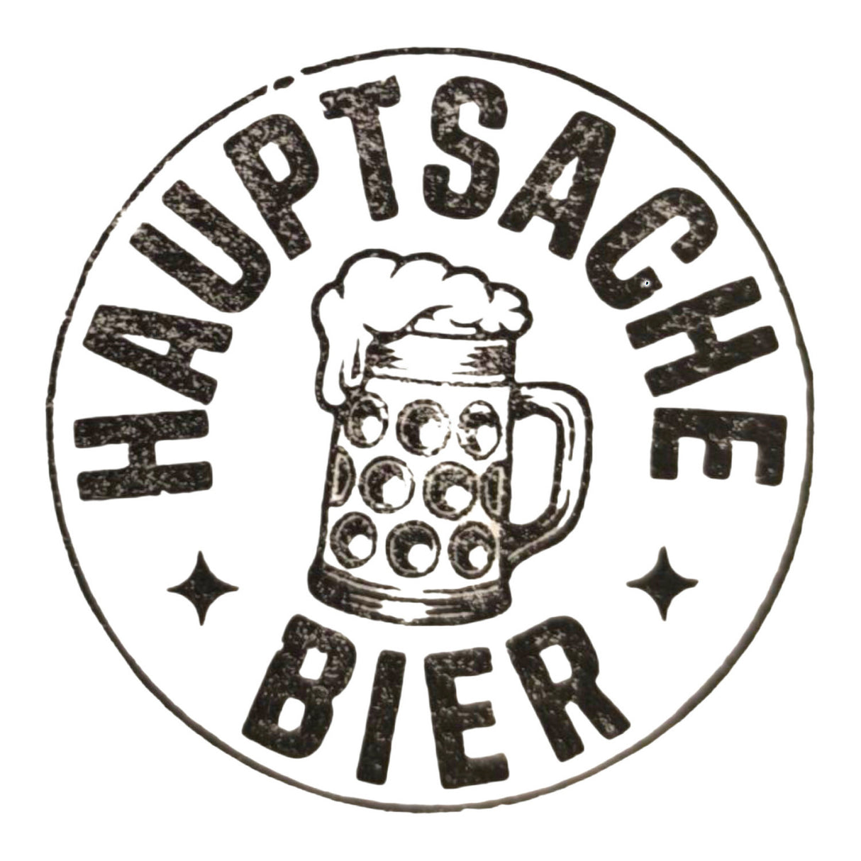 Hauptsache Bier Holzstempel