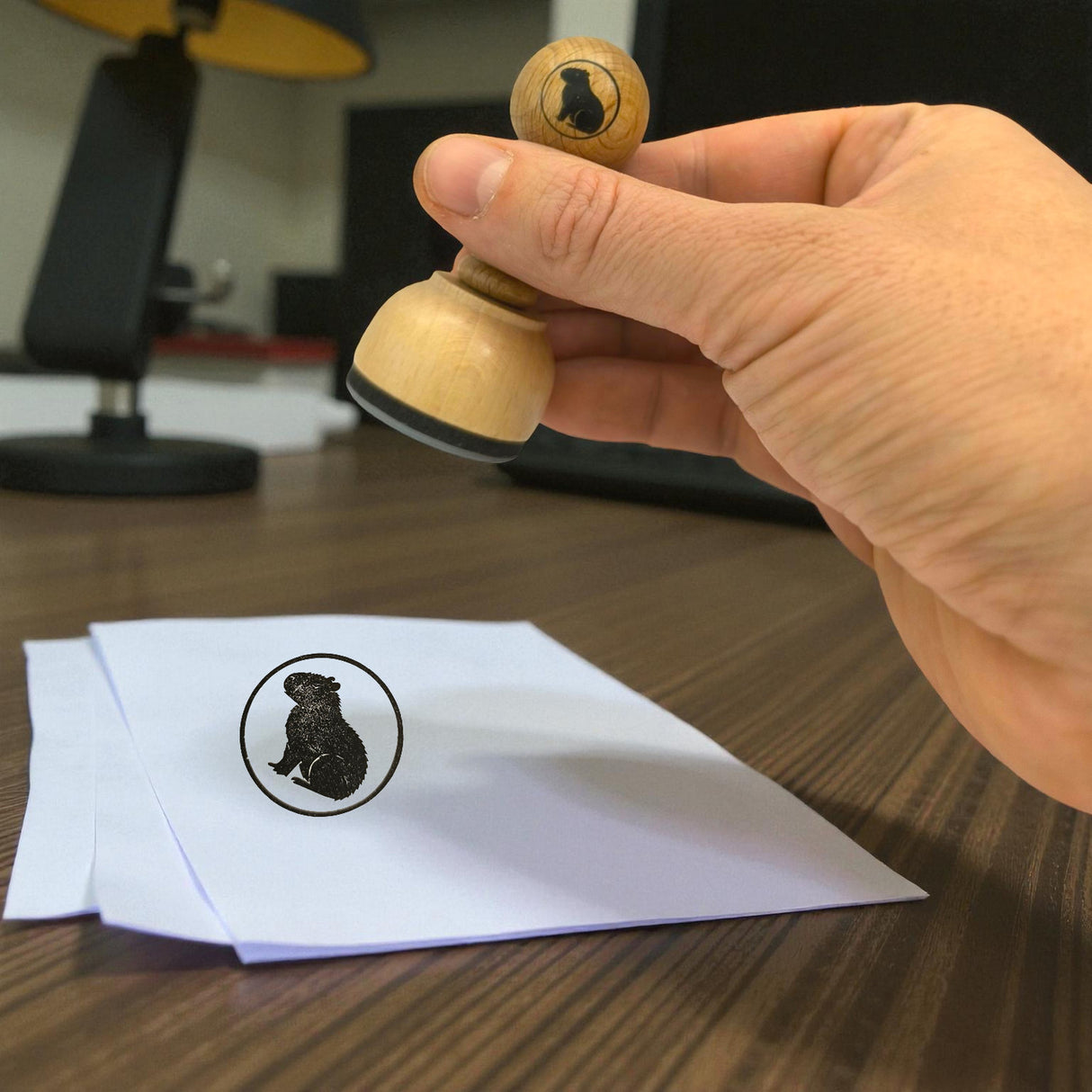 Capybara Holzstempel