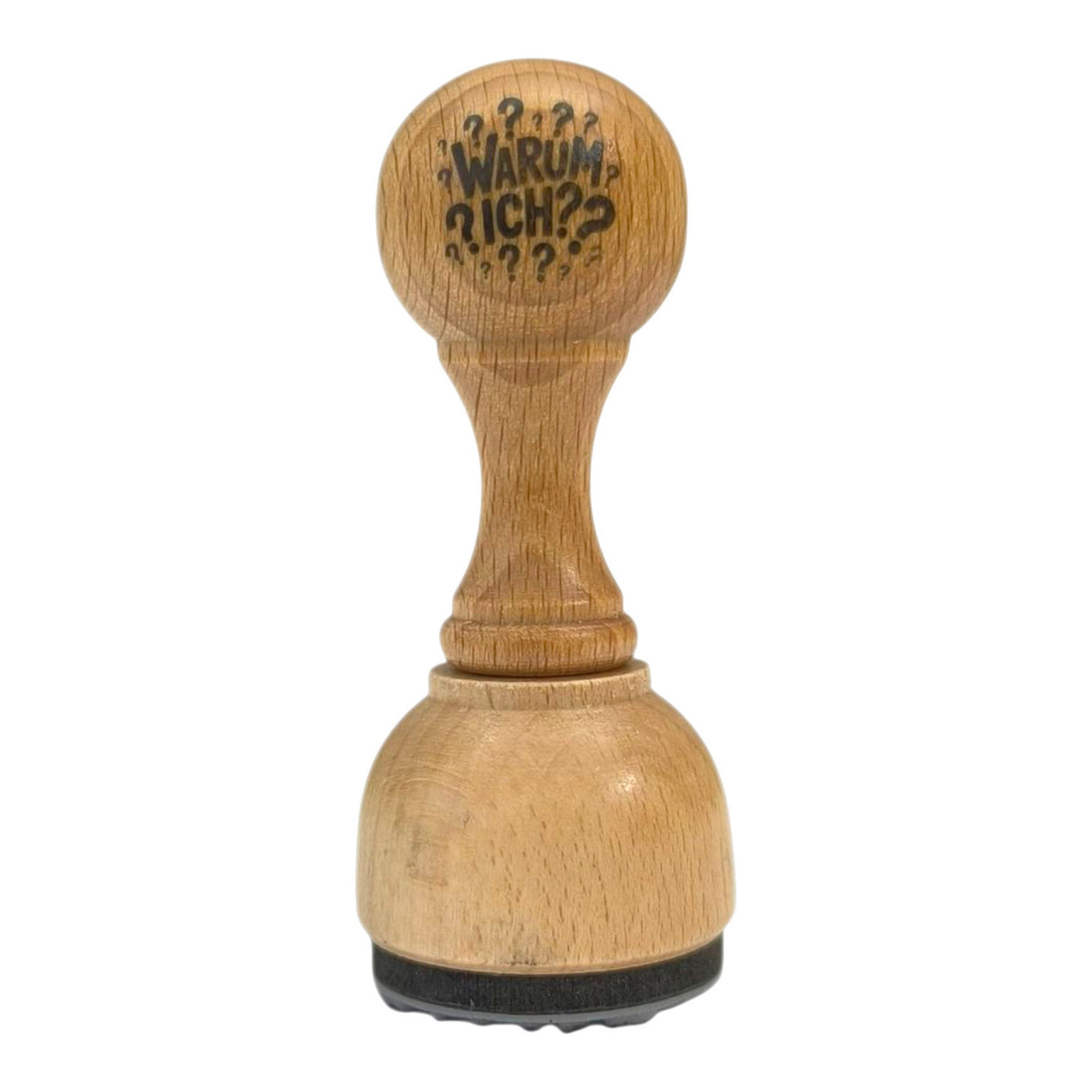 Warum ich? Holzstempel