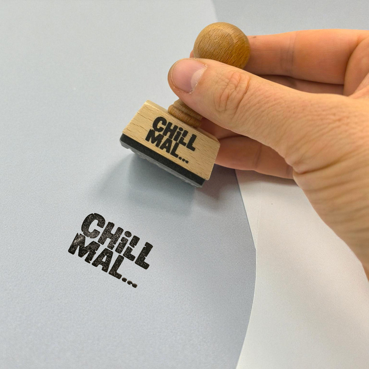 Chill mal… Holzstempel