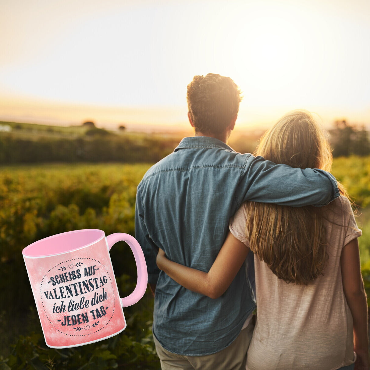 Scheiß auf Valentinstag, ich liebe dich jeden Tag Kaffeebecher