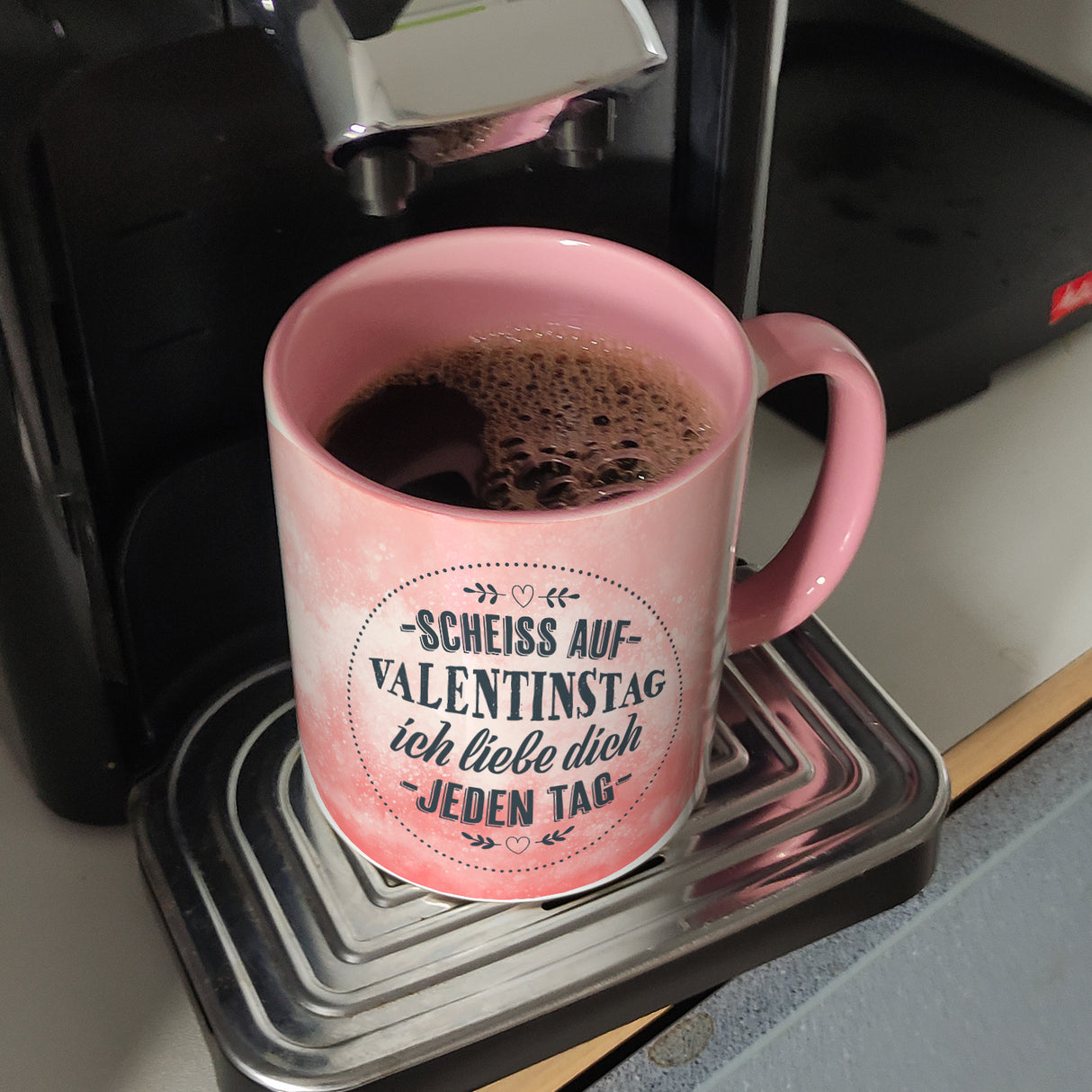 Scheiß auf Valentinstag, ich liebe dich jeden Tag Kaffeebecher