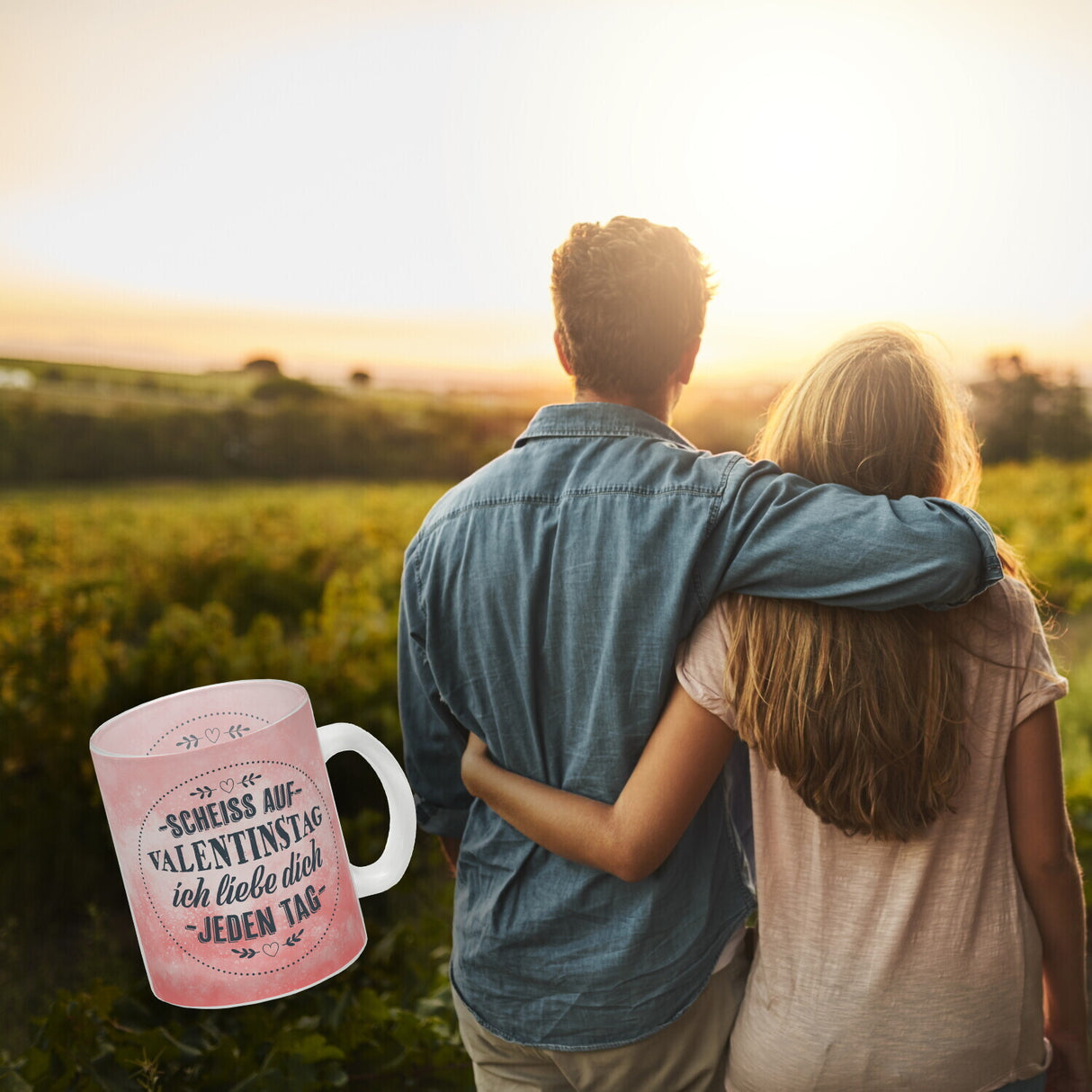 Scheiß auf Valentinstag, ich liebe dich jeden Tag Kaffeebecher