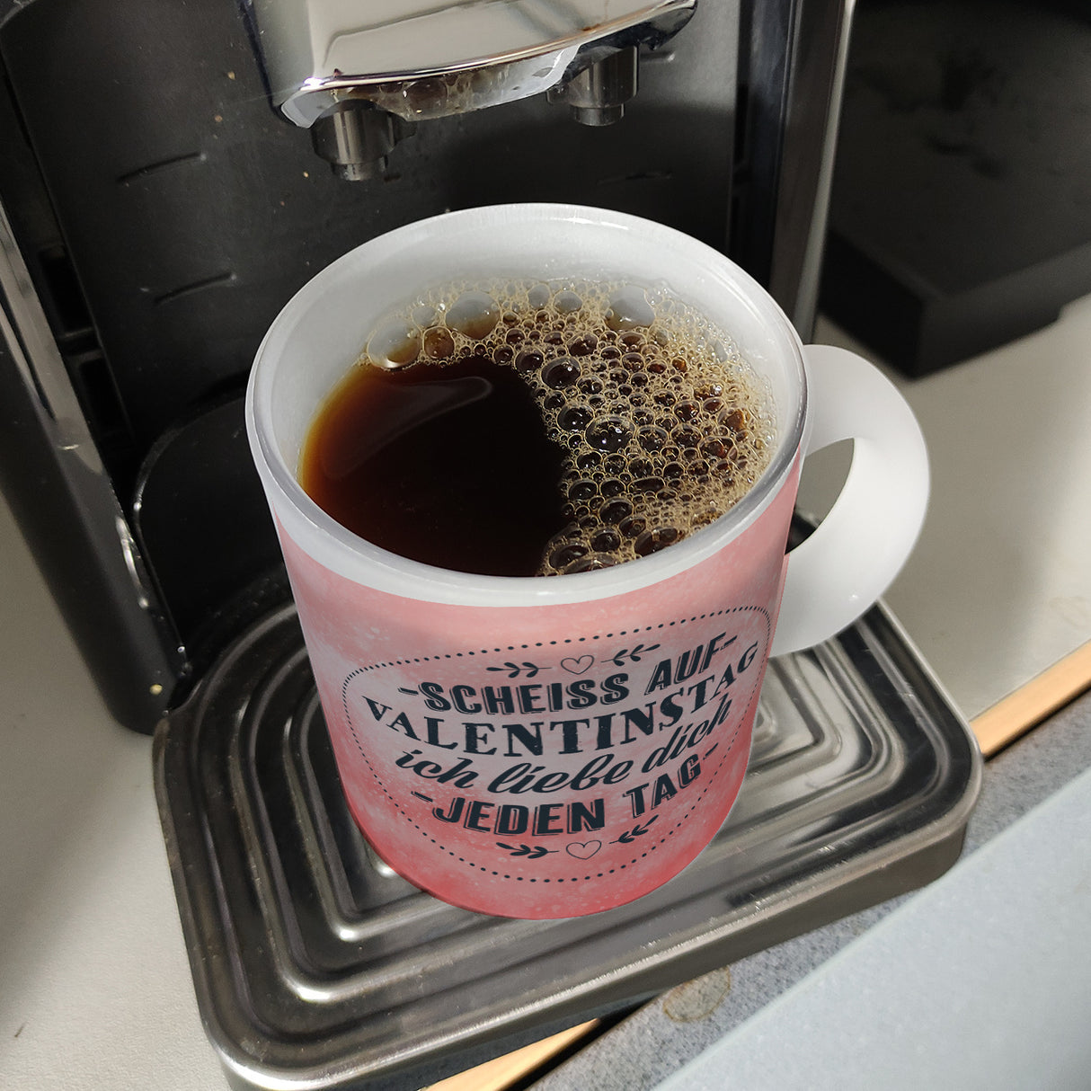 Scheiß auf Valentinstag, ich liebe dich jeden Tag Kaffeebecher