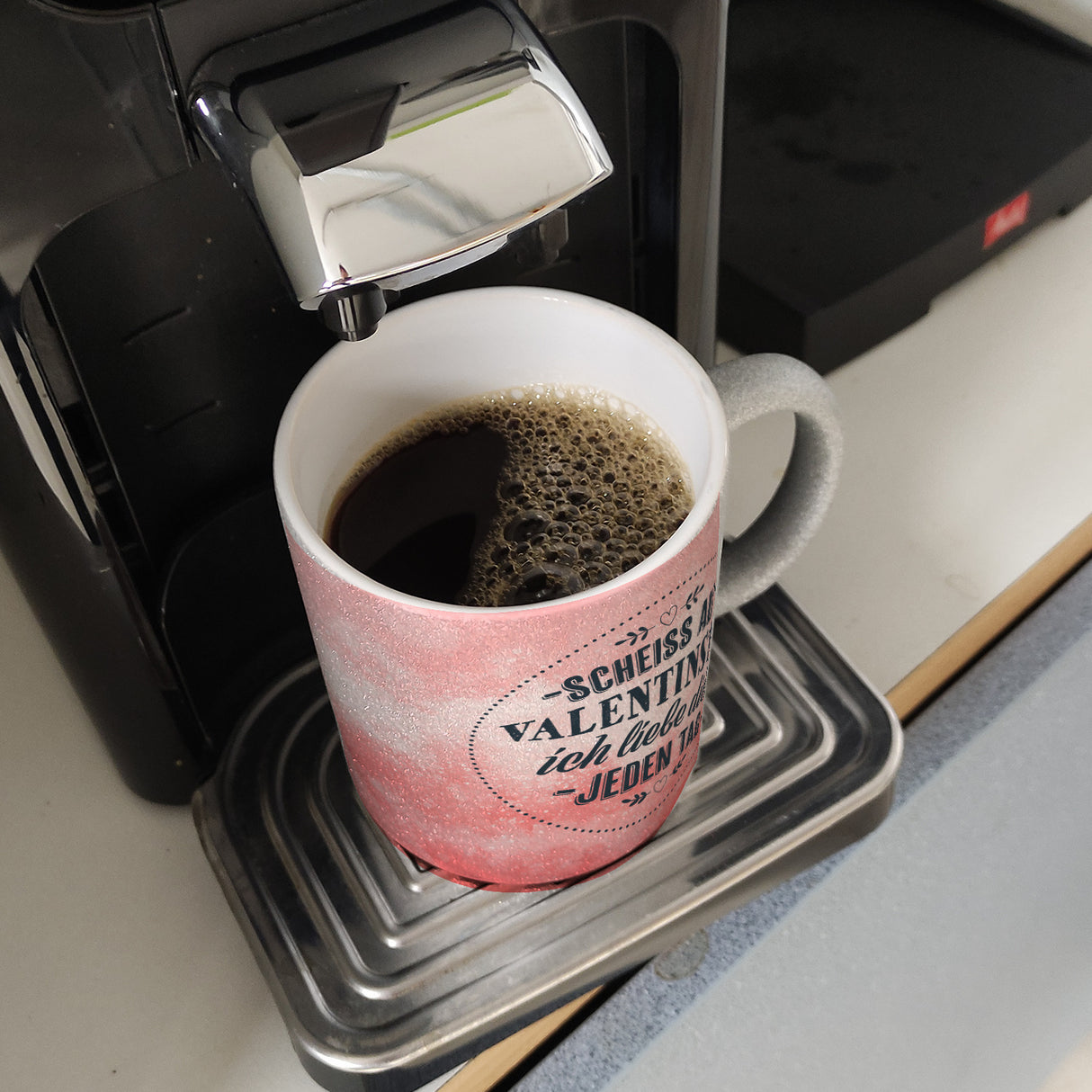 Scheiß auf Valentinstag, ich liebe dich jeden Tag Kaffeebecher