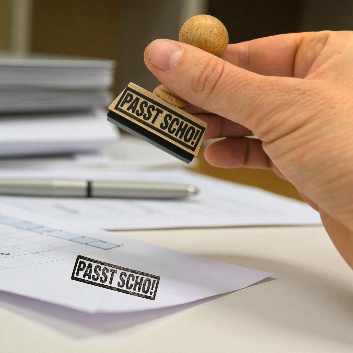 Passt scho! Holzstempel