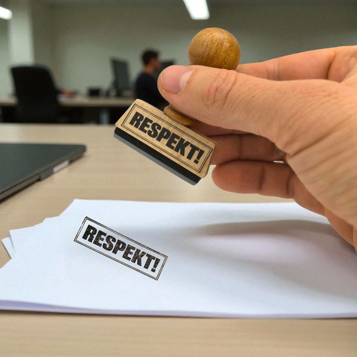 Respekt! Holzstempel