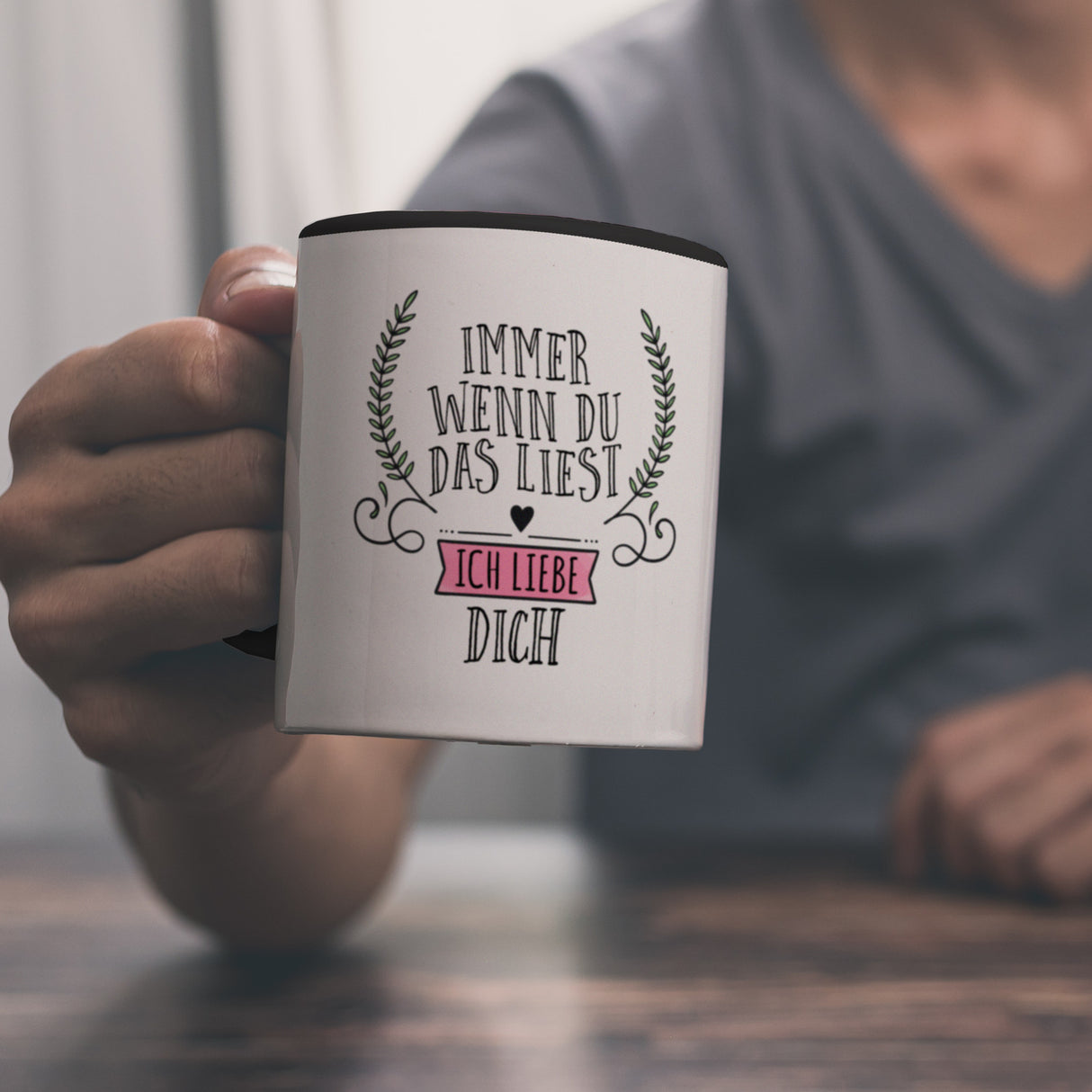 Immer wenn du das liest: Ich liebe dich Valentinstag Kaffeebecher
