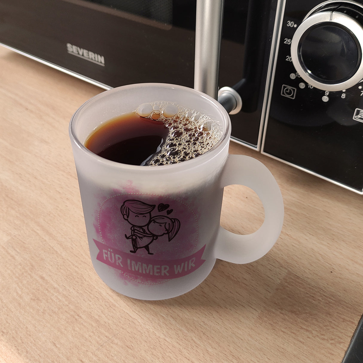 Kaffeebecher mit Spruch: Für immer wir