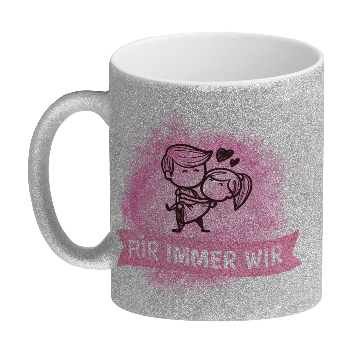 Kaffeebecher mit Spruch: Für immer wir