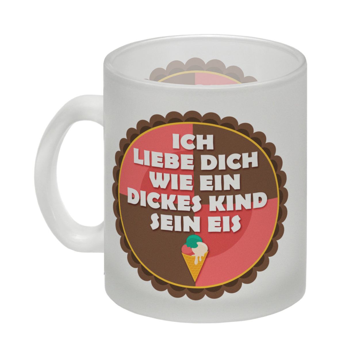 Kaffeebecher mit Spruch: Ich liebe dich wie ein dickes ...