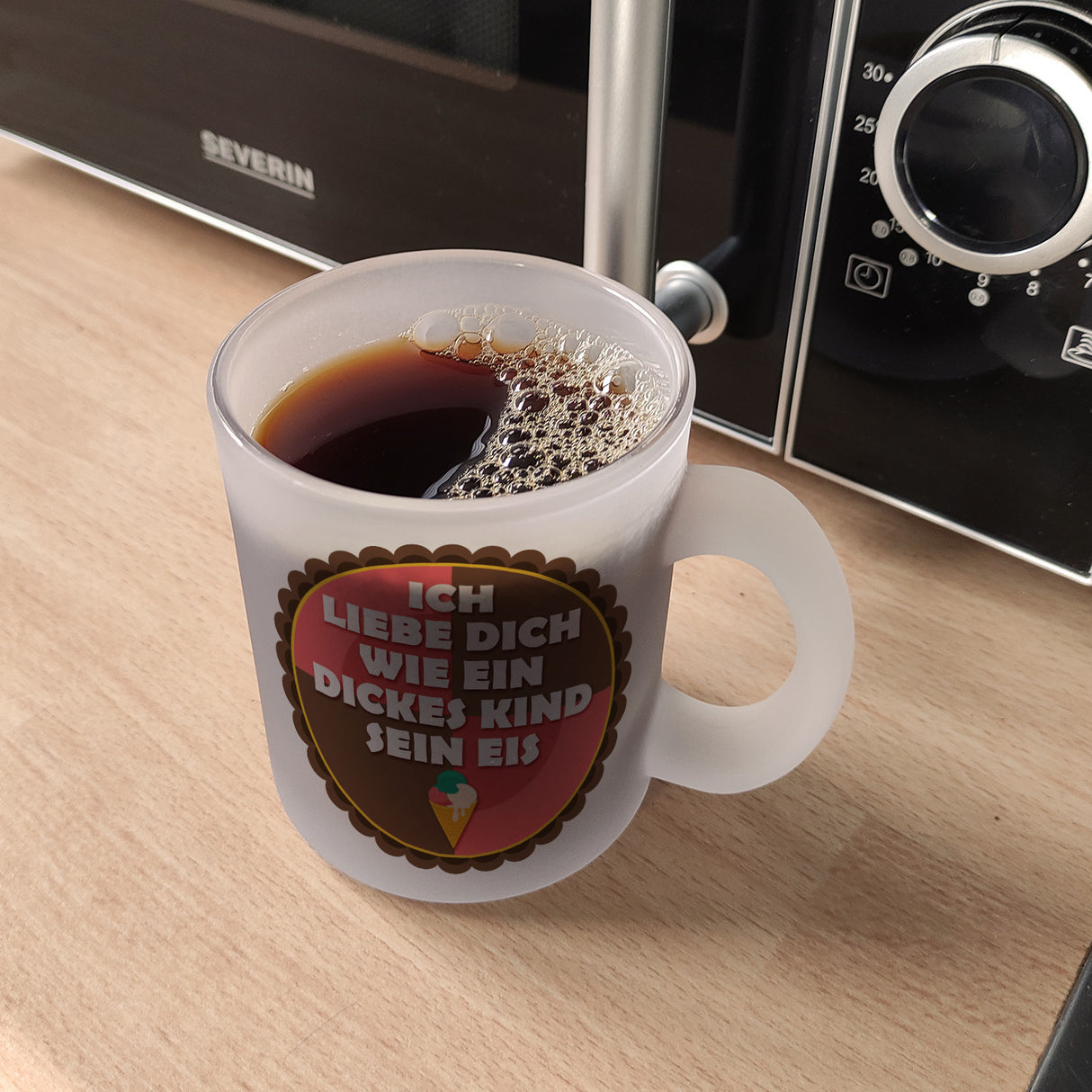 Kaffeebecher mit Spruch: Ich liebe dich wie ein dickes ...
