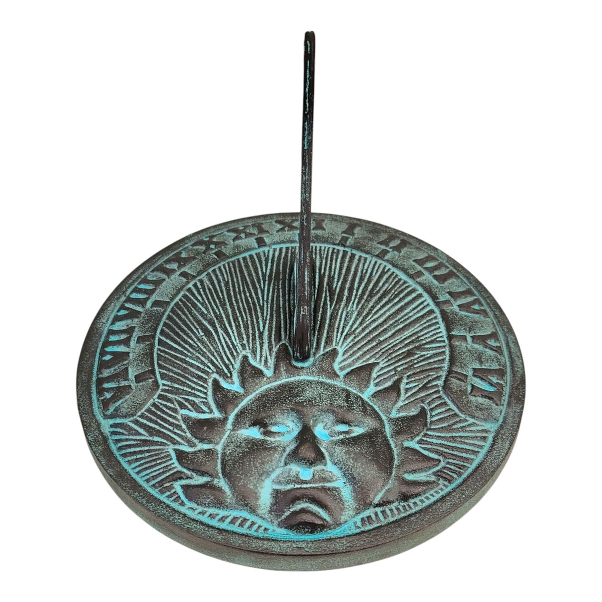 Retro Sonnenuhr Gartendekoration aus Metall